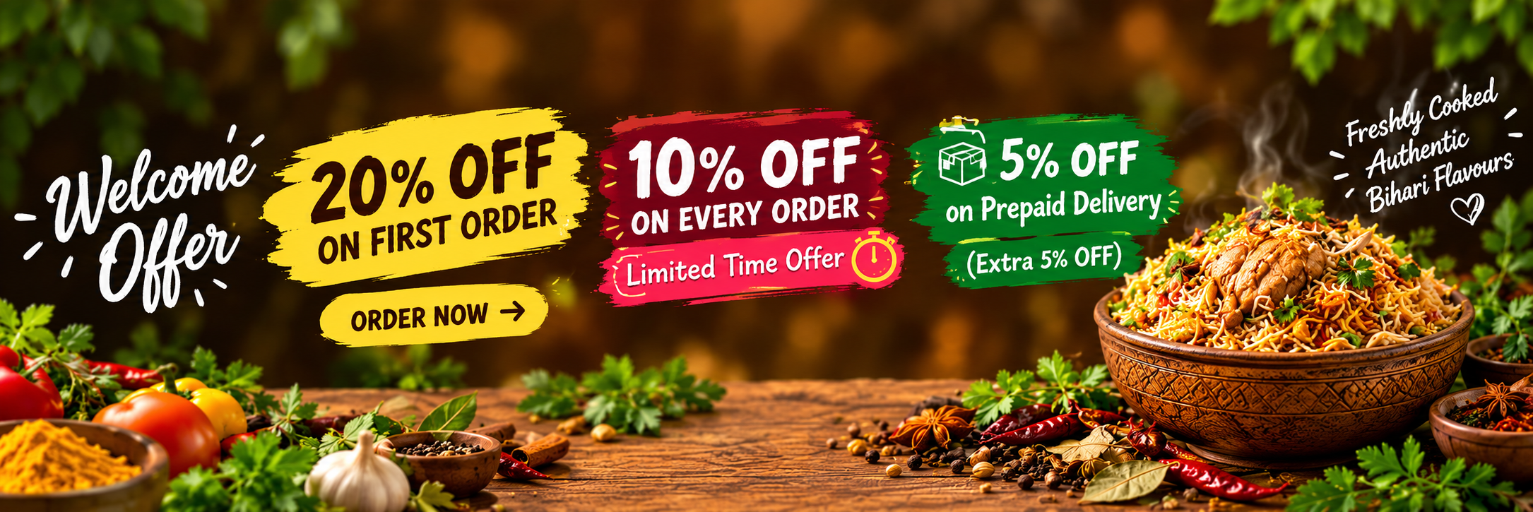 Rasoova – Welcome Offer 20% off on first order, 10% off on every order